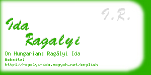 ida ragalyi business card